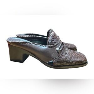 VTG Artiva Lites Tracy Womens Brown Weaved Leather Shoes Slip On Loafers Size 9M